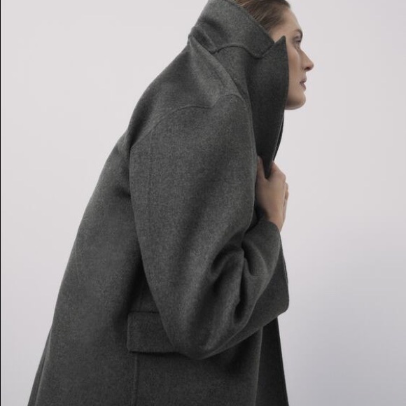 Zara Wool Blend Coat - Picture 6 of 9